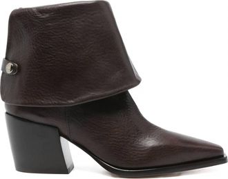 AGL Womens Abigail Gaiter Flap Ankle Bootie In Dark Brown