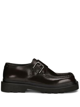 Dolce & Gabbana leather monk shoes - Brown