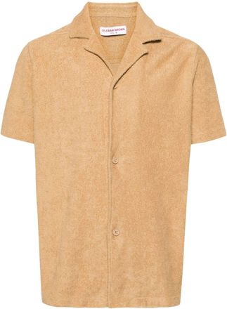 Orlebar Brown Howell towelling-finish shirt - men - Cotton - S - Neutrals