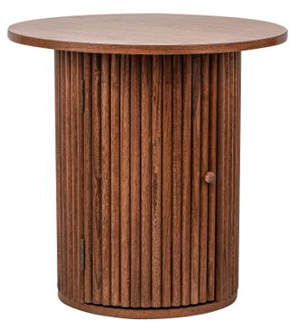 Nordlys Wooden Side Table with Storage Tray in Dark Brown