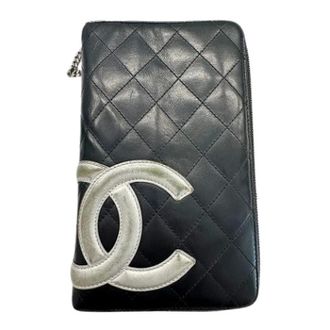 Chanel Pre-owned Wallets, female, Black, Size: ONE SIZE Pre-owned Leather Wallet