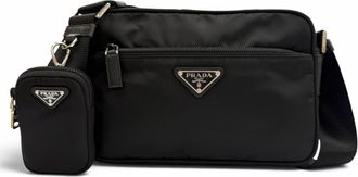 Prada Black Nylon Leather Shoulder Bag (Pre-Owned)