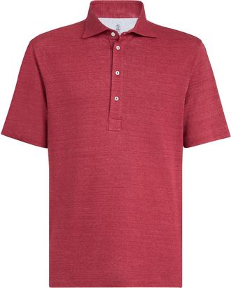 Brunello Cucinelli Jersey polo shirt in Cherry at Nordstrom, Size Xxx-Large Eu