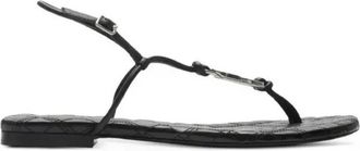 Burberry Ronda Leather Thong Sandals, Brand Size 37 ( US Size 7 )