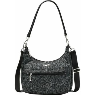 Baggallini Modern Pocket Half Moon Shoulder Bag in Midnight Blossom at Nordstrom