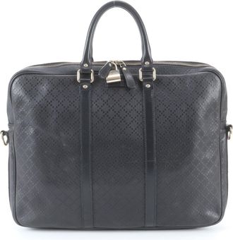 Gucci Black Leather Briefcase (Pre-Owned)