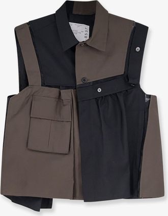 sacai Camicia patchwork in cotone - SACAI - gender_Woman