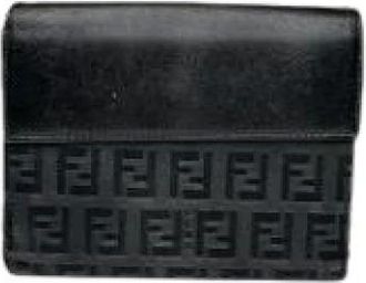 Fendi Pre-owned Wallets, female, Black, Size: ONE SIZE Pre-owned Cotton Wallet