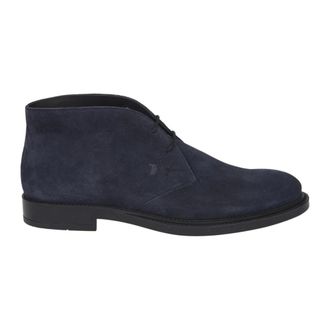 Tod's Blue Suede Ankle Boot with 3cm Heel
