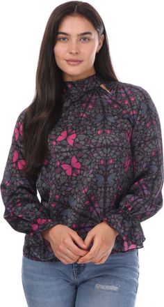 Ted Baker Dames/Dames Heiydii Hoog-Hals Blouse (Zwart)