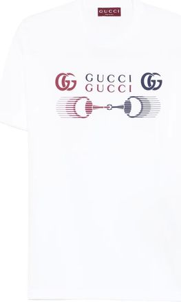 Gucci logo-print T-shirt - men - Cotton - L - White