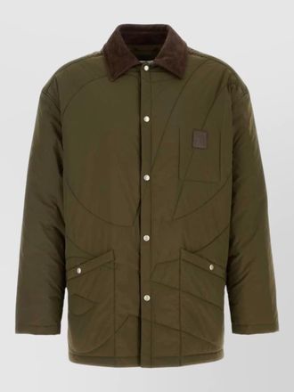 Loewe quilted polyester jacket collar detail pockets