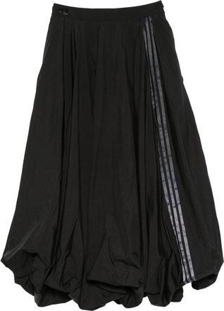Yohji Yamamoto GRD 3S BLN Three-stripe Bubble-hem Maxi Skirt