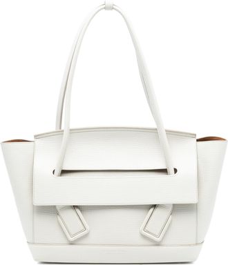 Bottega Veneta Pre-owned Womens Medium French Calfskin The Arco Tote - White Leather - One Size