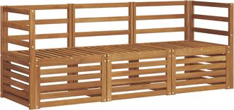 vidaXL Juegos De Sof&aacute;s 3 Uds. Natural Madera De Acacia S&oacute;lida Vidaxl