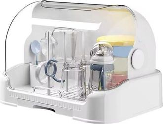 OEM Escurridor De Biberones Con Bandeja Antigoteo Extra&iacute;ble - Contenedor Antipolvo Para Biberones - Contenedor Port&aacute;til Antipolvo Para Biberones - Con Tap