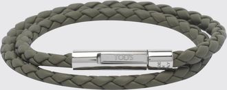 Tod's Bracciale MyColors in pelle di vitello intrecciata con logo inciso
