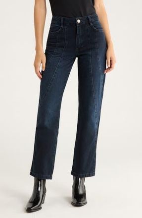 Damson Madder Juli Wavy Seam Wide Leg Jeans in Blue at Nordstrom Rack, Size 2 Us / 6 Uk