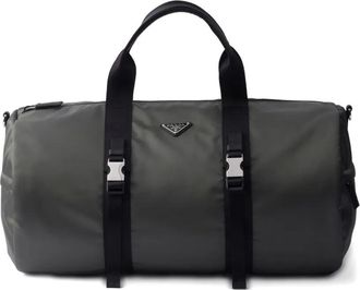 Prada Borsone con logo - Blu