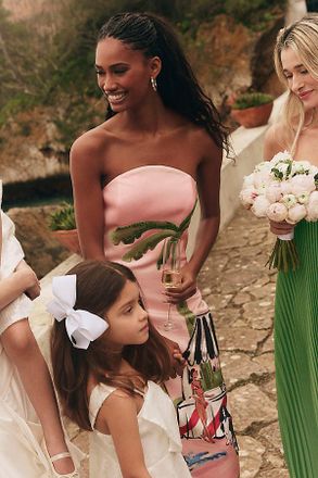 LEO LIN Ava Bustier Strapless Maxi Dress