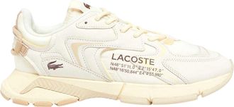 Lacoste Heren L003 Neo Leren Trainers (Gebroken wit)