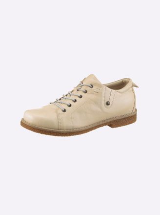 Andrea Conti Schn&uuml;rschuh ANDREA CONTI, Damen, Gr. 35, beige (creme), Glattleder, Leder, Rindsleder, Schuhe Schn&uuml;rschuh