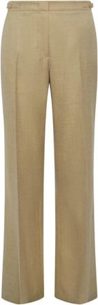Gabriela Hearst Vesta Pant - Dames - Straight fit broeken - Beige - XL - Broeken