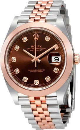 Rolex Datejust 41 Chocolate Brown Dial Steel and 18K Rose Gold Mens Watch 126301CHDJ
