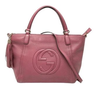 Gucci Pre-owned Handbags, female, Pink, Size: ONE SIZE Pre-owned The Soho