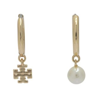 Tory Burch Pearl Brass Earrings
