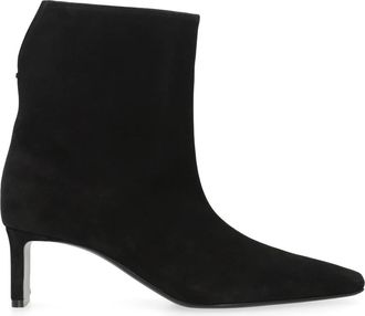 Khaite Ona Ankle Boot - Dames - Laarzen met Hak - Zwart - 38 EU - Leer - Schoenen