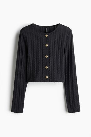 H&M Cardigan in Zopfstrick - Grau