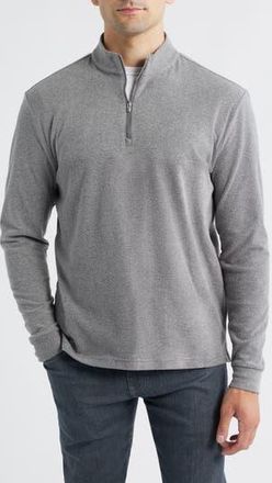 Johnnie-O Mikey Quarter Zip Pullover in Smoke at Nordstrom Rack, Size Xx-Large
