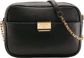Patrizia Pepe Crossbody Tas - Dames - Schoudertassen - Zwart - ONE Size - Leer - Tassen