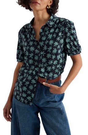 Seasalt Cornwall Embrace Floral Button-Up Shirt in Tropic Bloom Maritime at Nordstrom, Size 10 Us