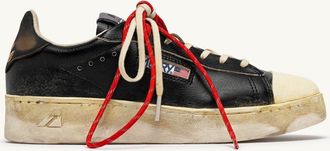 Autry DALLAS LOW SUPER VINTAGE SNEAKERS IN BLACK LEATHER