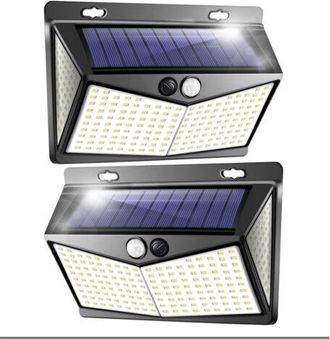 OEM Luces Solares Exteriores De 208 Led Con Sensor De Movimiento, Ultrabrillantes, &Aacute;ngulo De Visi&oacute;n De 270&deg;, Resistentes Al Agua Ip65, Bater&iacute;a De 1500 Mah
