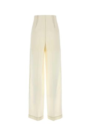 Philosophy di Lorenzo Serafini Womens Ivory Polyester Blend Pant Fantasiabianco Exterior: Cotton Pantaloni