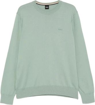 HUGO BOSS Round-neck Truien - Heren - Ronde hals truien - Groen - M - Truien & Vesten