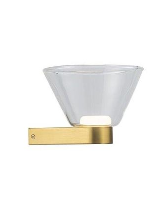 Mantra Mantra Aplique Led De Pared New York, Simple, Oro Con Tulipa Transparente 5w 740lm, 3000k