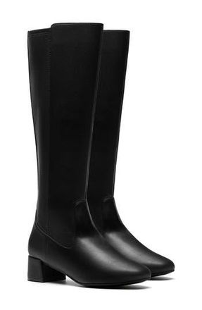 Clarks Iridessa Glow Tall Boot - Wide Width Available in Black Leather at Nordstrom Rack, Size 6.5