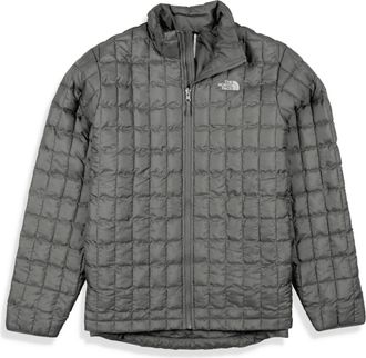 The North Face Thermoball Puffer Jacket Womens Gray Insulated Full Zip APP2858