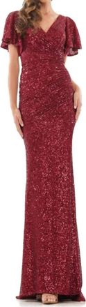 Colors Dress Ellen Gown In Burgundy