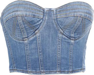 Elisabetta Franchi Corsetto denim - Blu