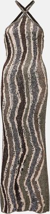 Missoni Abito lungo con lamé e paillettes
