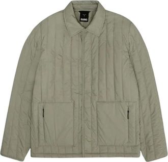 Rains Banja Liner Overshirt - Dames - Winterjassen - Beige - L - Nylon - Jassen