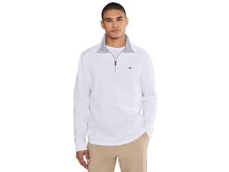 Vineyard Vines Solid Saltwater Quarter-zip Mens Sweatshirt White Cap (wash) : 2XL, Cotton/Polyester