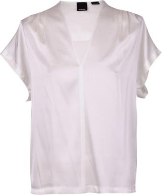 Pinko Stijlvolle Blouse - Dames - Blouses - Wit - L - Katoen - Overhemden