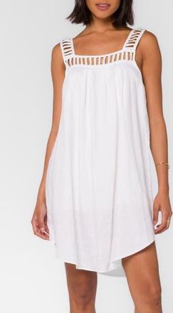 Velvet Heart Linen Trapeze Dress in Optic White at Nordstrom Rack, Size X-Small