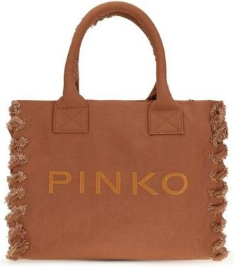 Pinko Strand shopper - Dames - Shoppers - Bruin - ONE Size - Katoen - Tassen